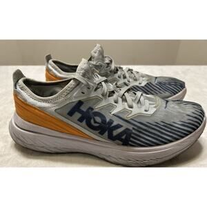 Hoka One One Shoes Mens Size 11.5 Gray White Carbon X Running Carbon Cushion